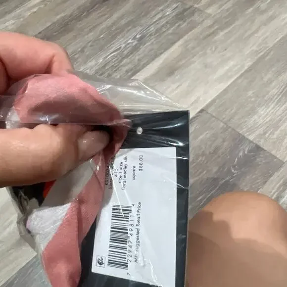 Kate Spade New York floral medley silk scarf - Picture 3 of 3